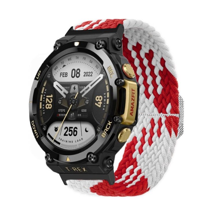 Adjustable Buckle Braided Nylon Watch Band, For Amazfit T-Rex 2