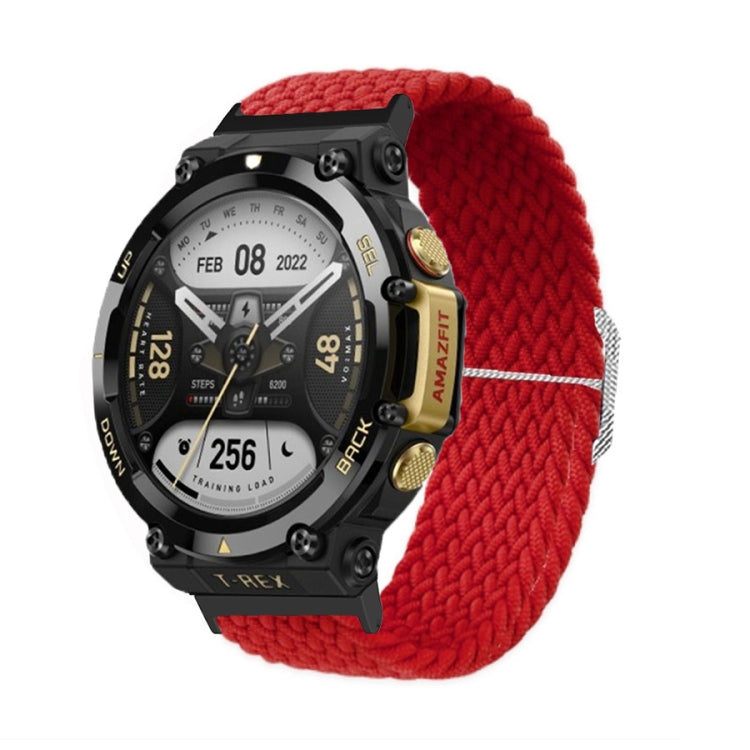 Adjustable Buckle Braided Nylon Watch Band, For Amazfit T-Rex 2