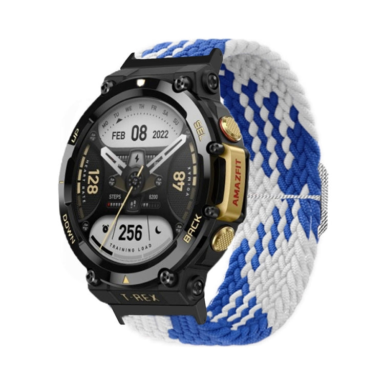 Adjustable Buckle Braided Nylon Watch Band, For Amazfit T-Rex 2