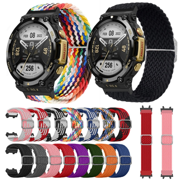 Adjustable Buckle Braided Nylon Watch Band, For Amazfit T-Rex 2
