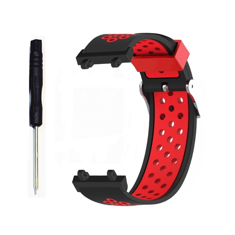 3-Row Holes Two-color Silicone Watch Band, For Amazfit T-Rex 2