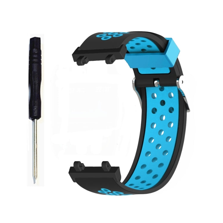 3-Row Holes Two-color Silicone Watch Band, For Amazfit T-Rex 2