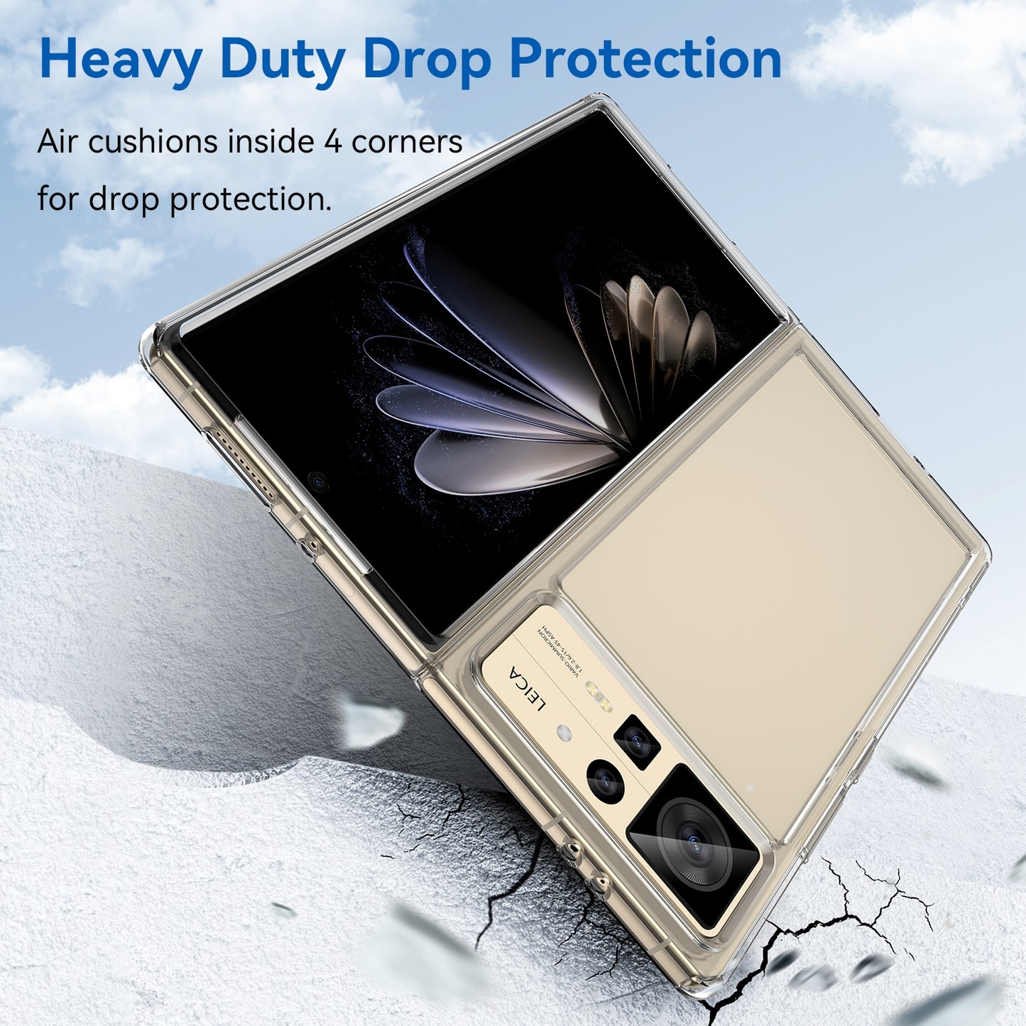 For Xiaomi Mix Fold 2 Colorful Series Acrylic + TPU Phone Case(Transparent)