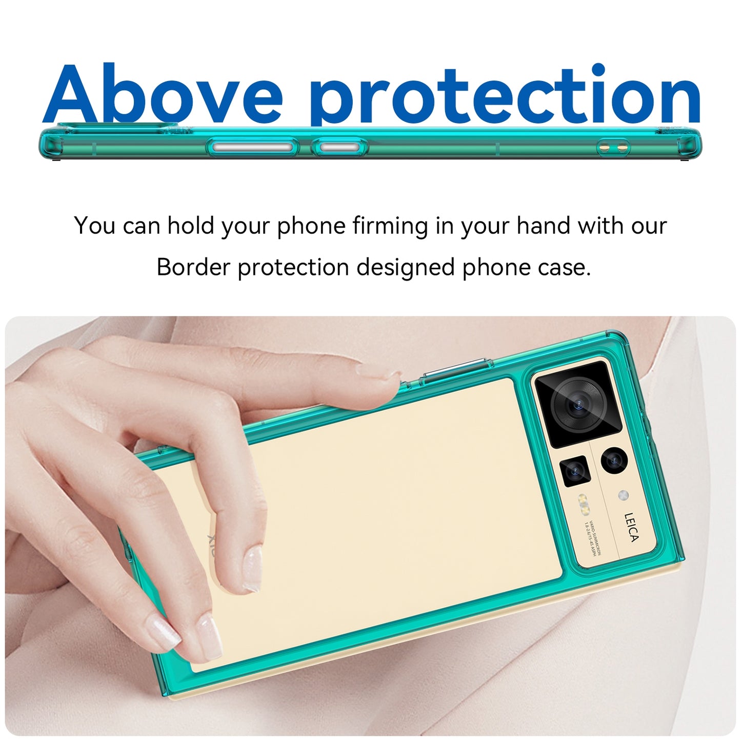 For Xiaomi Mix Fold 2 Colorful Series Acrylic + TPU Phone Case(Transparent Blue)