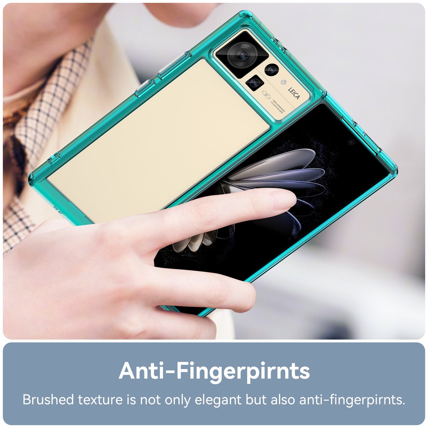 For Xiaomi Mix Fold 2 Colorful Series Acrylic + TPU Phone Case(Transparent Blue)