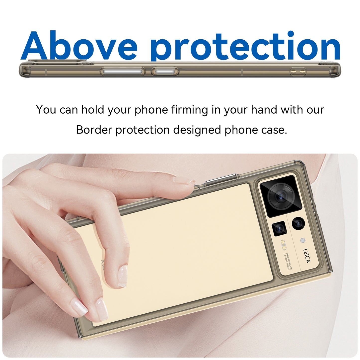 For Xiaomi Mix Fold 2 Colorful Series Acrylic + TPU Phone Case(Transparent Grey)