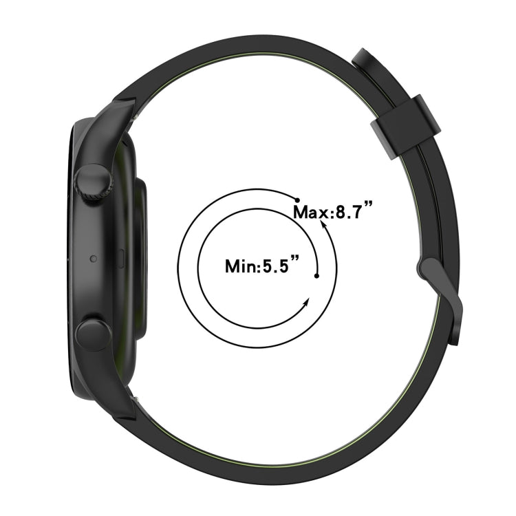 Stripe Two-color Silicone Watch Band, For  Amazfit GTR 4