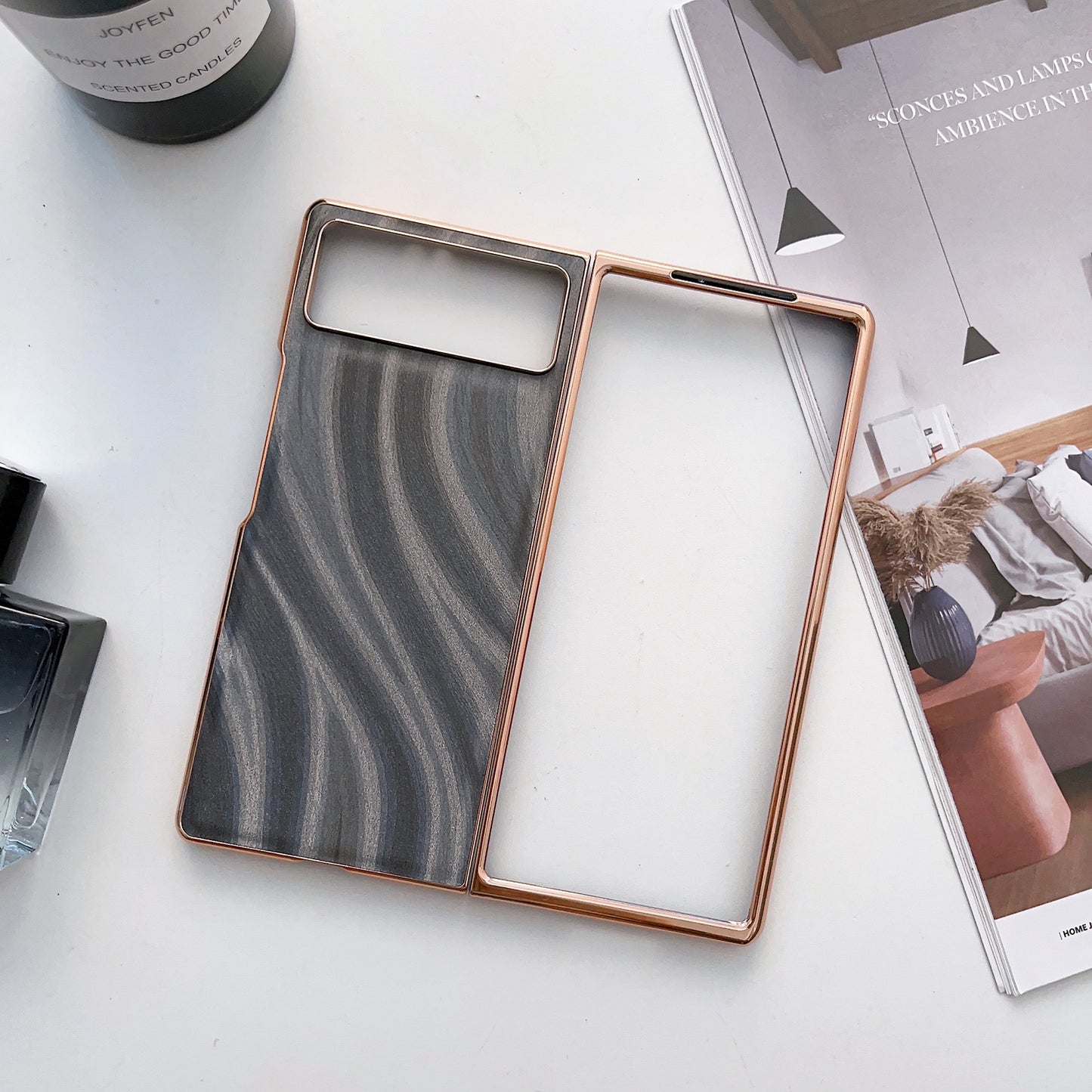 For Xiaomi Mix Fold 2 Nano Electroplating Protective Phone Case(Silver Bead Grey)