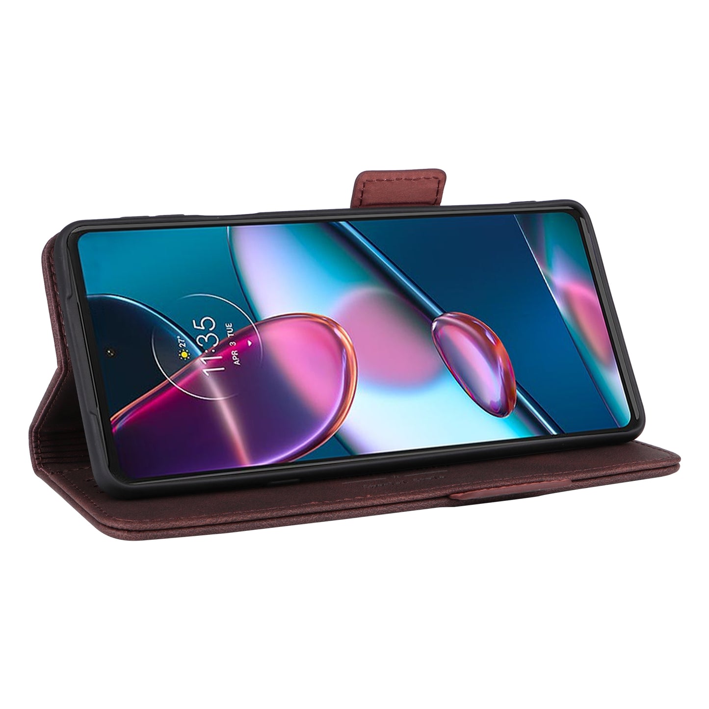 For Motorola Edge X30 / Edge 30 Pro / Edge+ 2022 Magnetic Clasp Leather Phone Case(Brown)