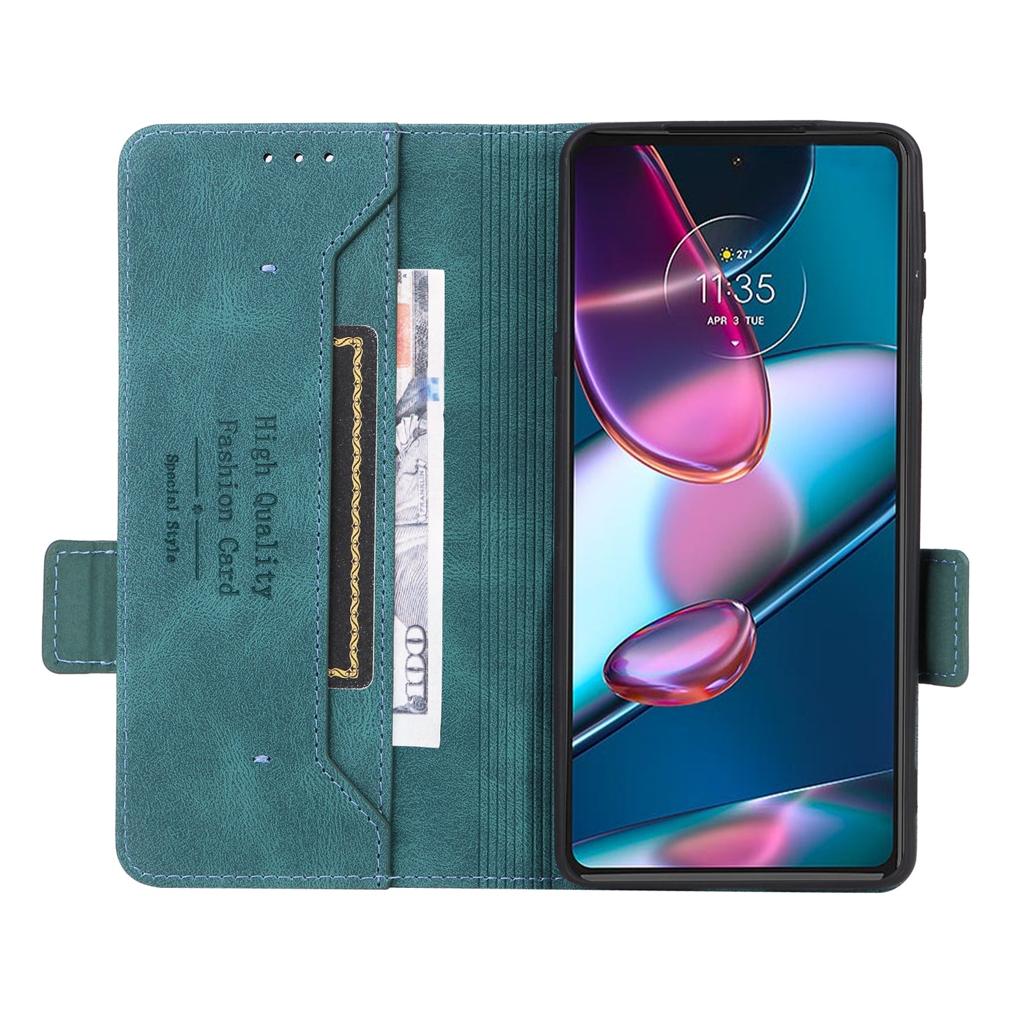 For Motorola Edge X30 / Edge 30 Pro / Edge+ 2022 Magnetic Clasp Leather Phone Case(Green)