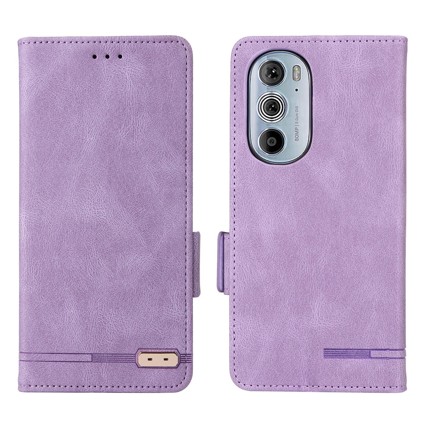 For Motorola Edge X30 / Edge 30 Pro / Edge+ 2022 Magnetic Clasp Leather Phone Case(Purple)
