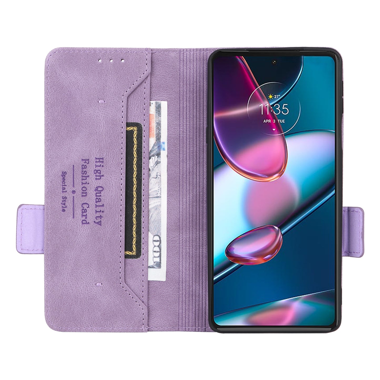 For Motorola Edge X30 / Edge 30 Pro / Edge+ 2022 Magnetic Clasp Leather Phone Case(Purple)