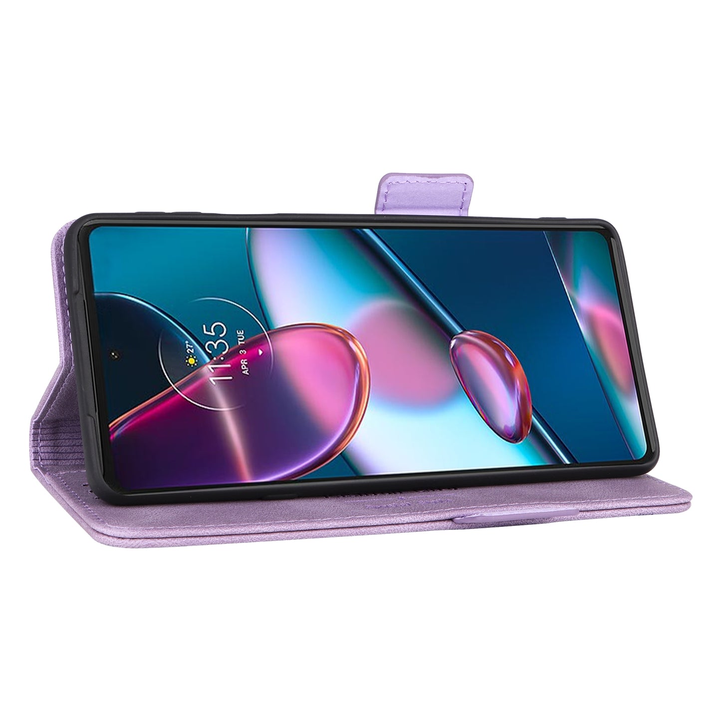 For Motorola Edge X30 / Edge 30 Pro / Edge+ 2022 Magnetic Clasp Leather Phone Case(Purple)