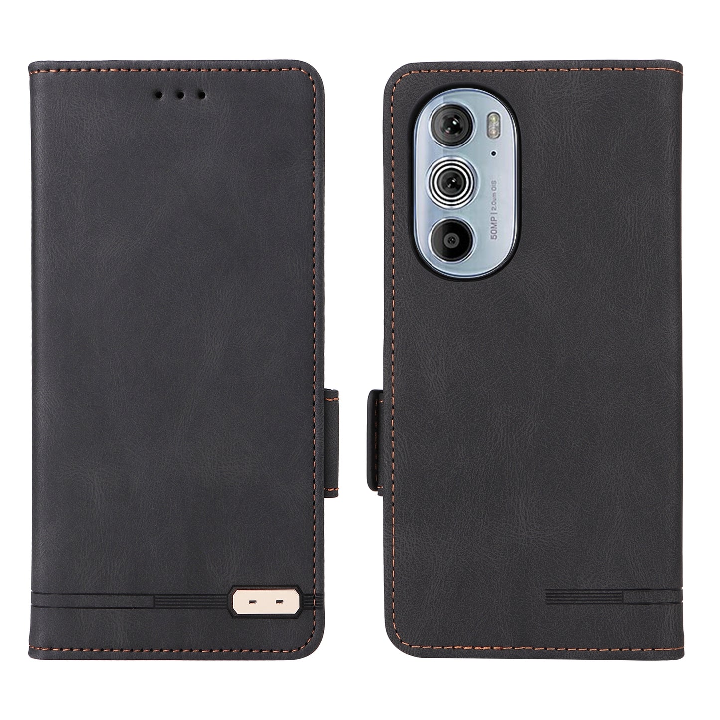 For Motorola Edge X30 / Edge 30 Pro / Edge+ 2022 Magnetic Clasp Leather Phone Case(Black)