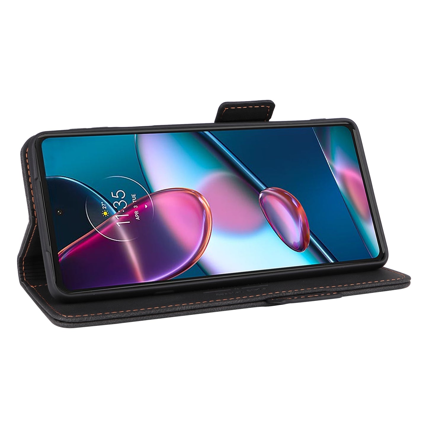 For Motorola Edge X30 / Edge 30 Pro / Edge+ 2022 Magnetic Clasp Leather Phone Case(Black)