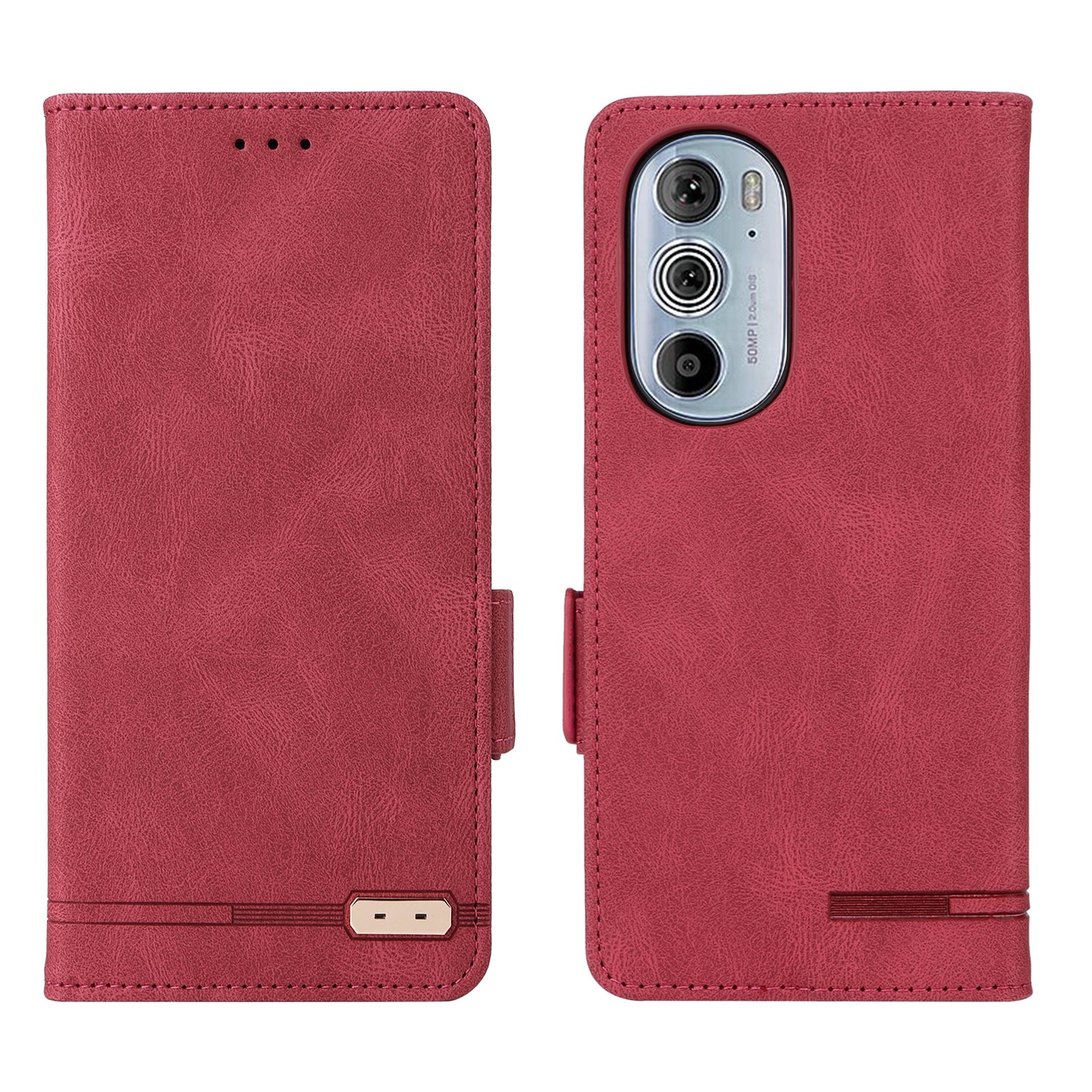 For Motorola Edge X30 / Edge 30 Pro / Edge+ 2022 Magnetic Clasp Leather Phone Case(Red)
