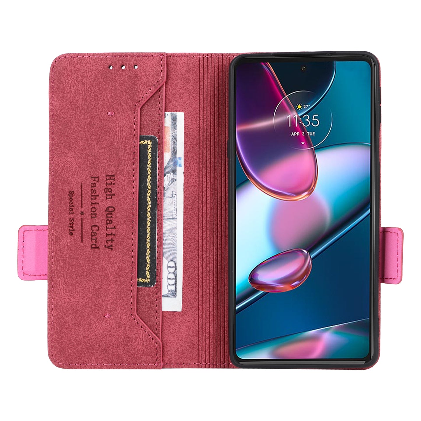 For Motorola Edge X30 / Edge 30 Pro / Edge+ 2022 Magnetic Clasp Leather Phone Case(Red)