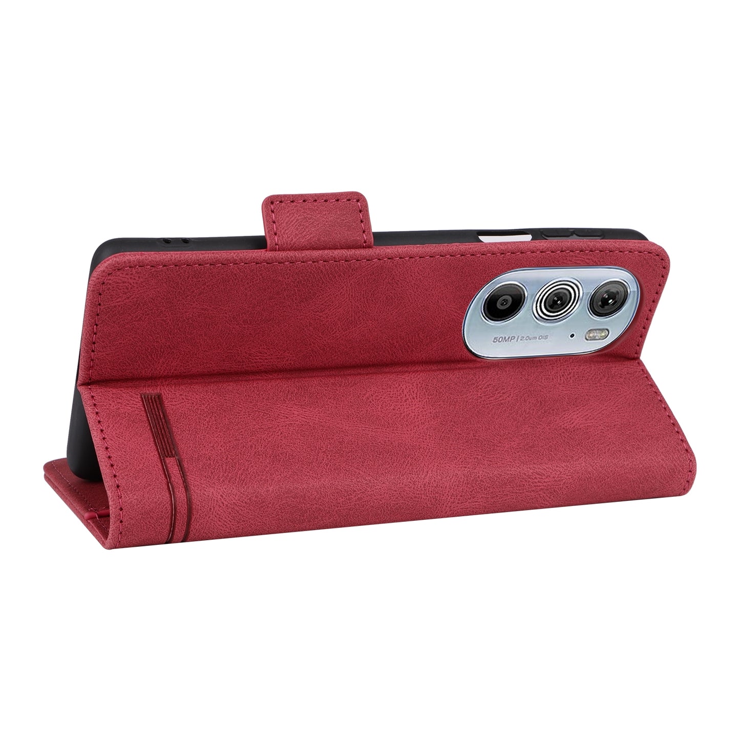 For Motorola Edge X30 / Edge 30 Pro / Edge+ 2022 Magnetic Clasp Leather Phone Case(Red)