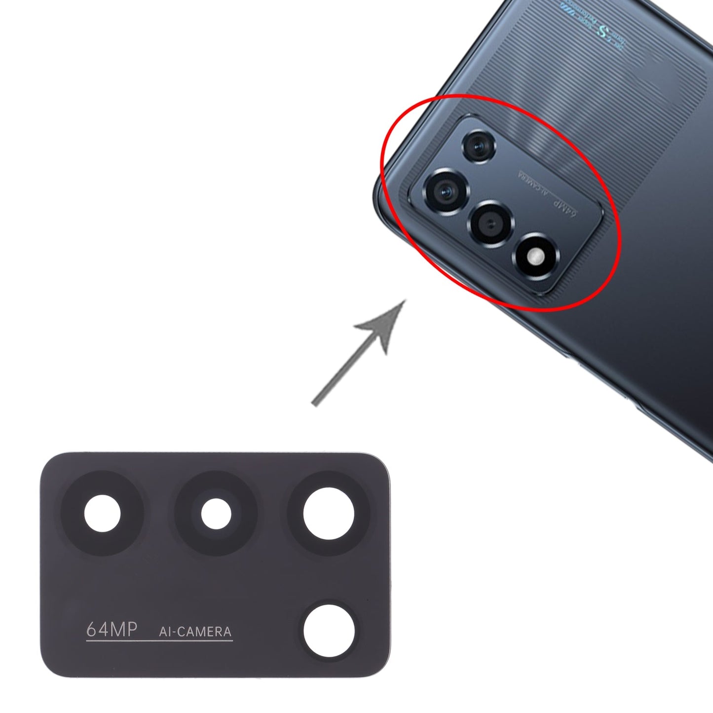 For OPPO K9S 10 PCS Back Camera Lens