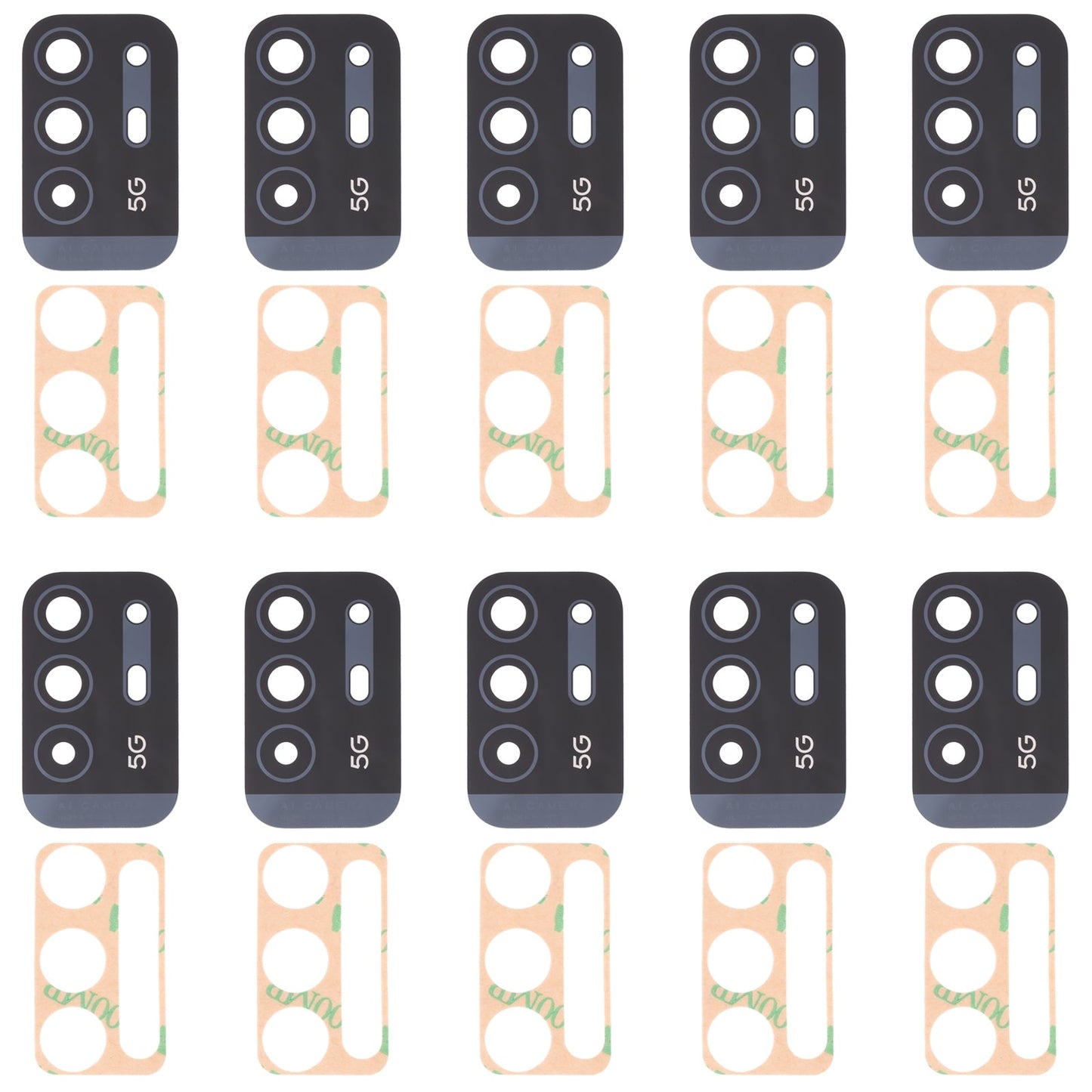 For OPPO F19 Pro+/A94 5G/A95 5G 10 PCS Back Camera Lens
