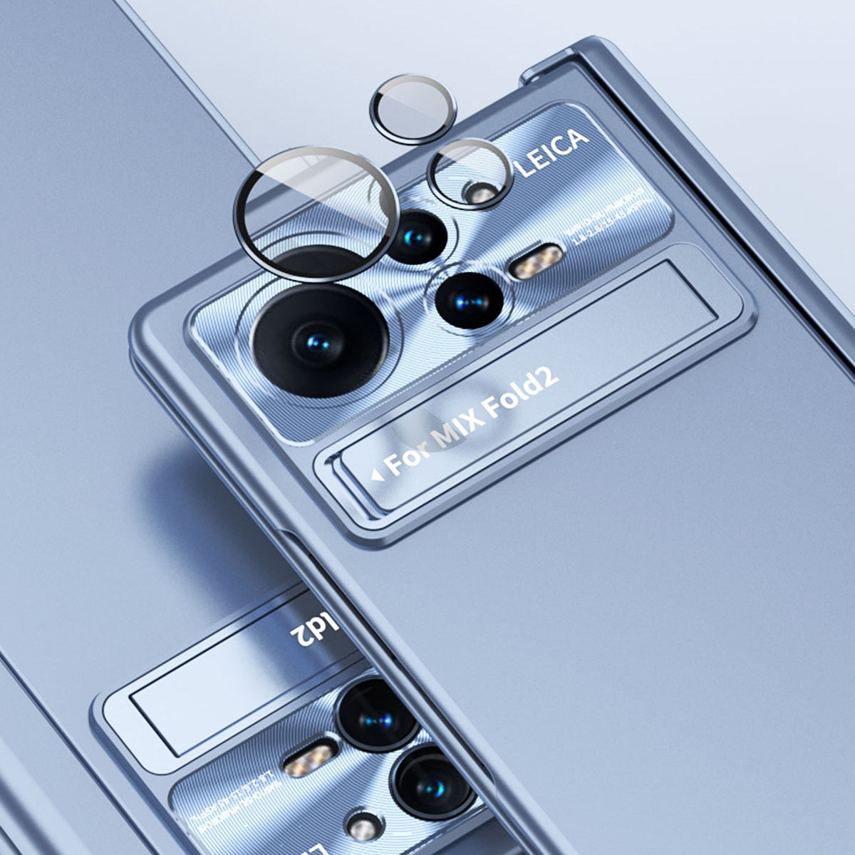 For Xiaomi Mix Fold 2 Electroplating Hinged Folding Phone Case with S Pen Fold Edtion(Silver)