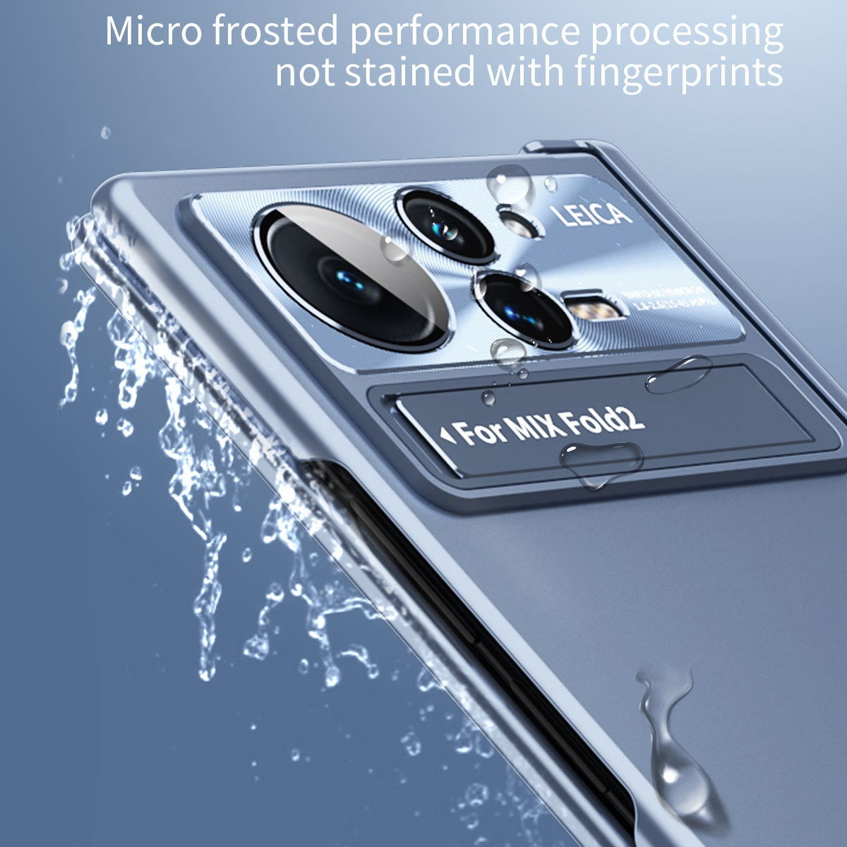 For Xiaomi Mix Fold 2 Electroplating Hinged Folding Phone Case with S Pen Fold Edtion(Silver)