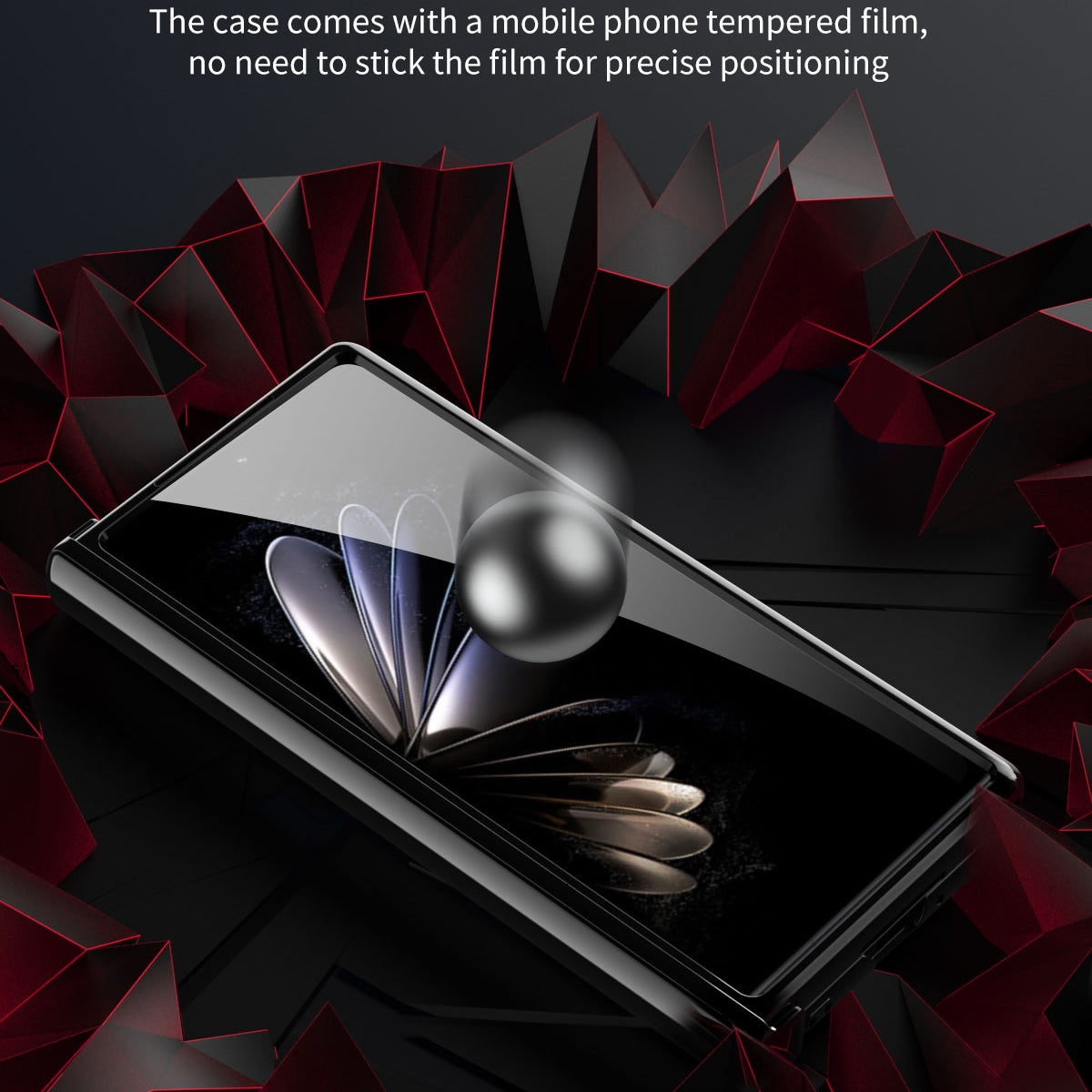 For Xiaomi Mix Fold 2 Magnetic Hinges Plating Phone Case with Holder(Silver)