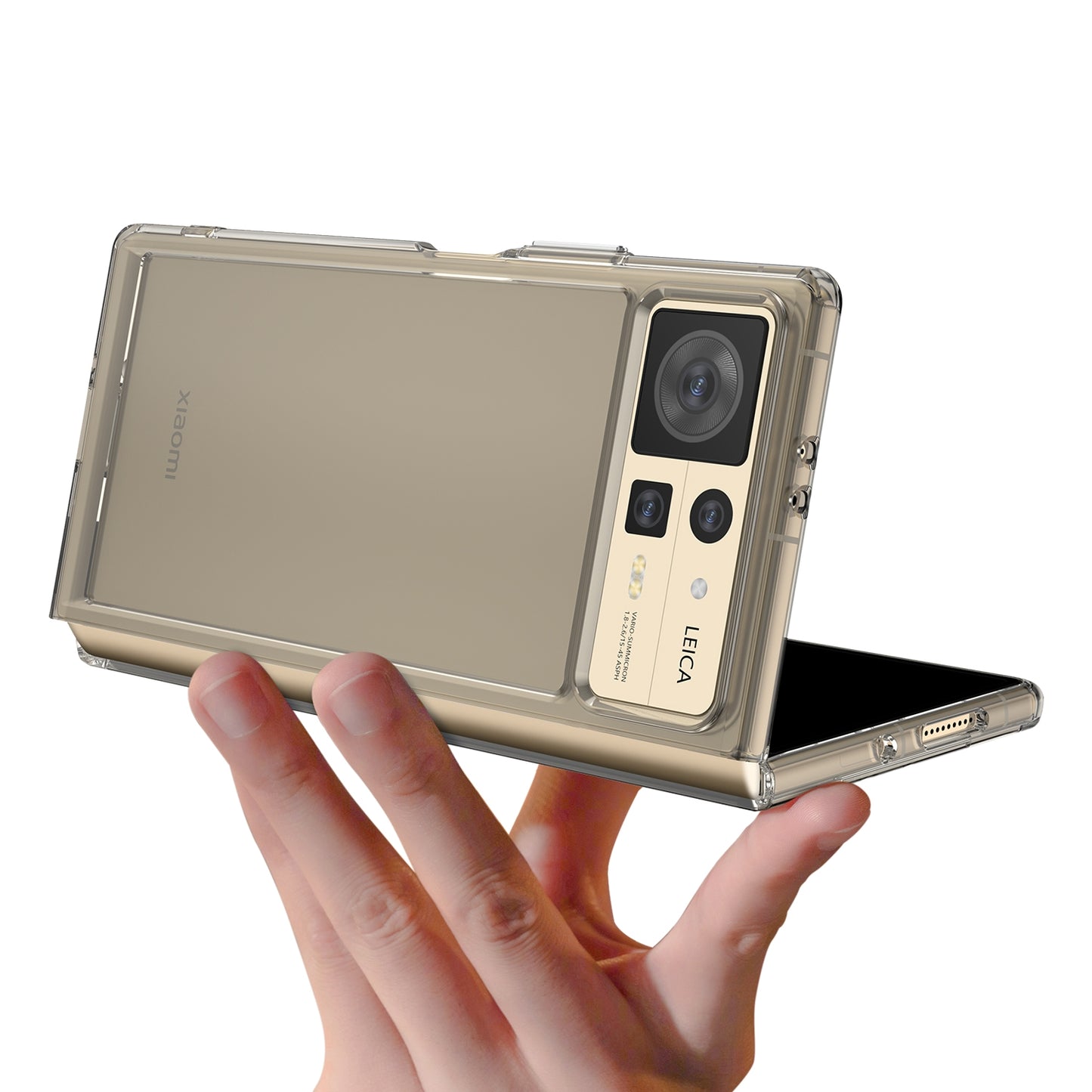 For Xiaomi Mix Fold 2 Candy Series TPU Phone Case(Transparent Grey)