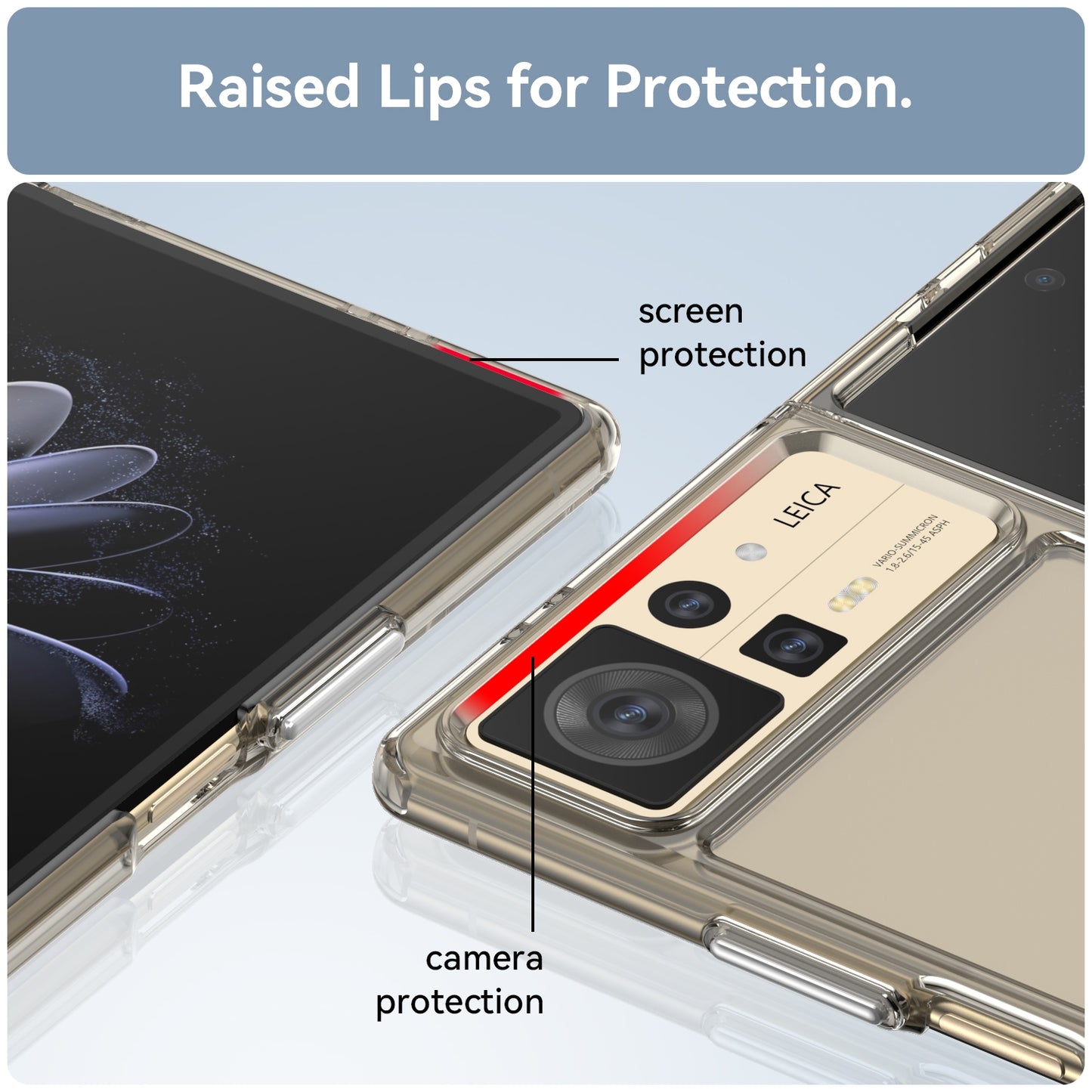 For Xiaomi Mix Fold 2 Candy Series TPU Phone Case(Transparent Grey)