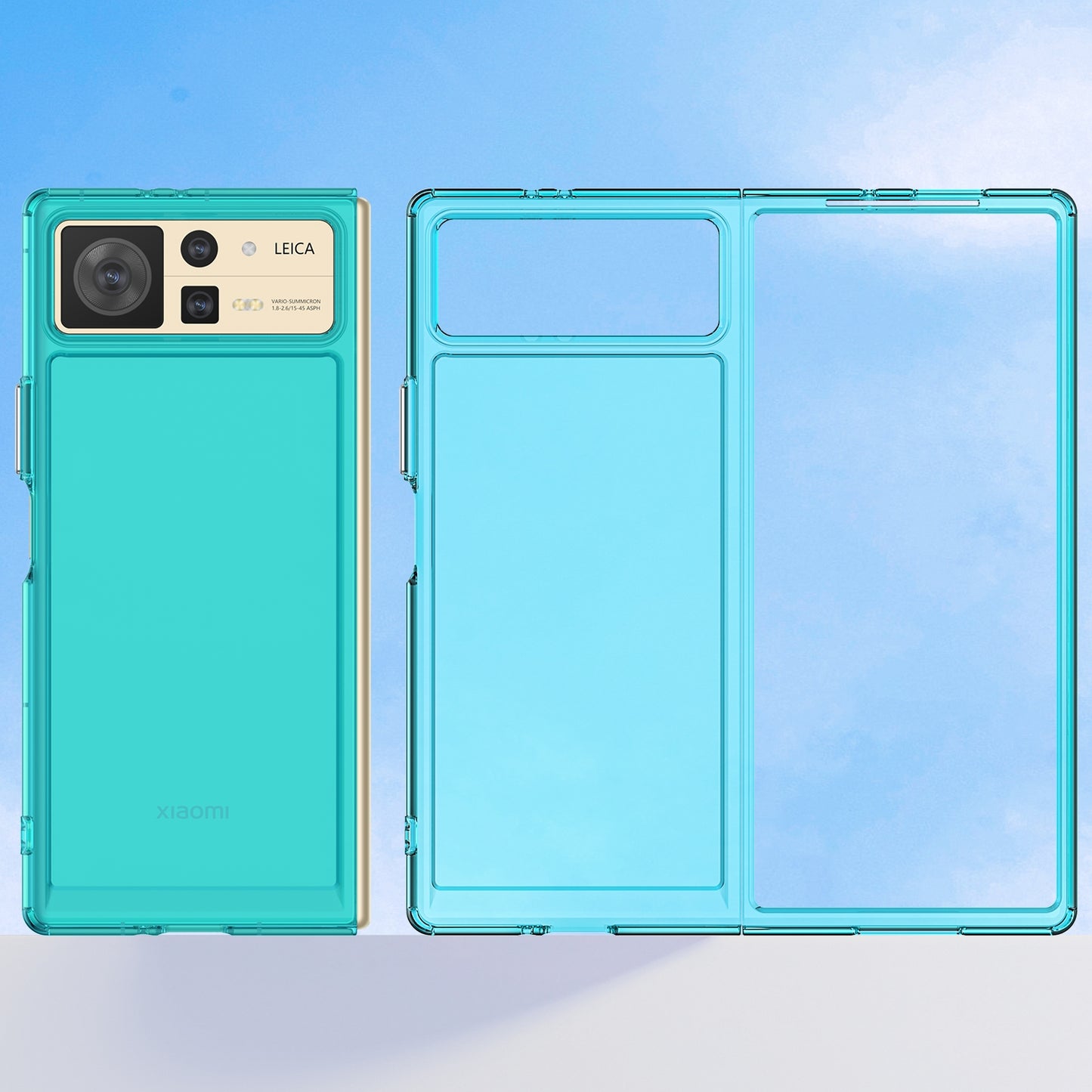 For Xiaomi Mix Fold 2 Candy Series TPU Phone Case(Transparent Blue)