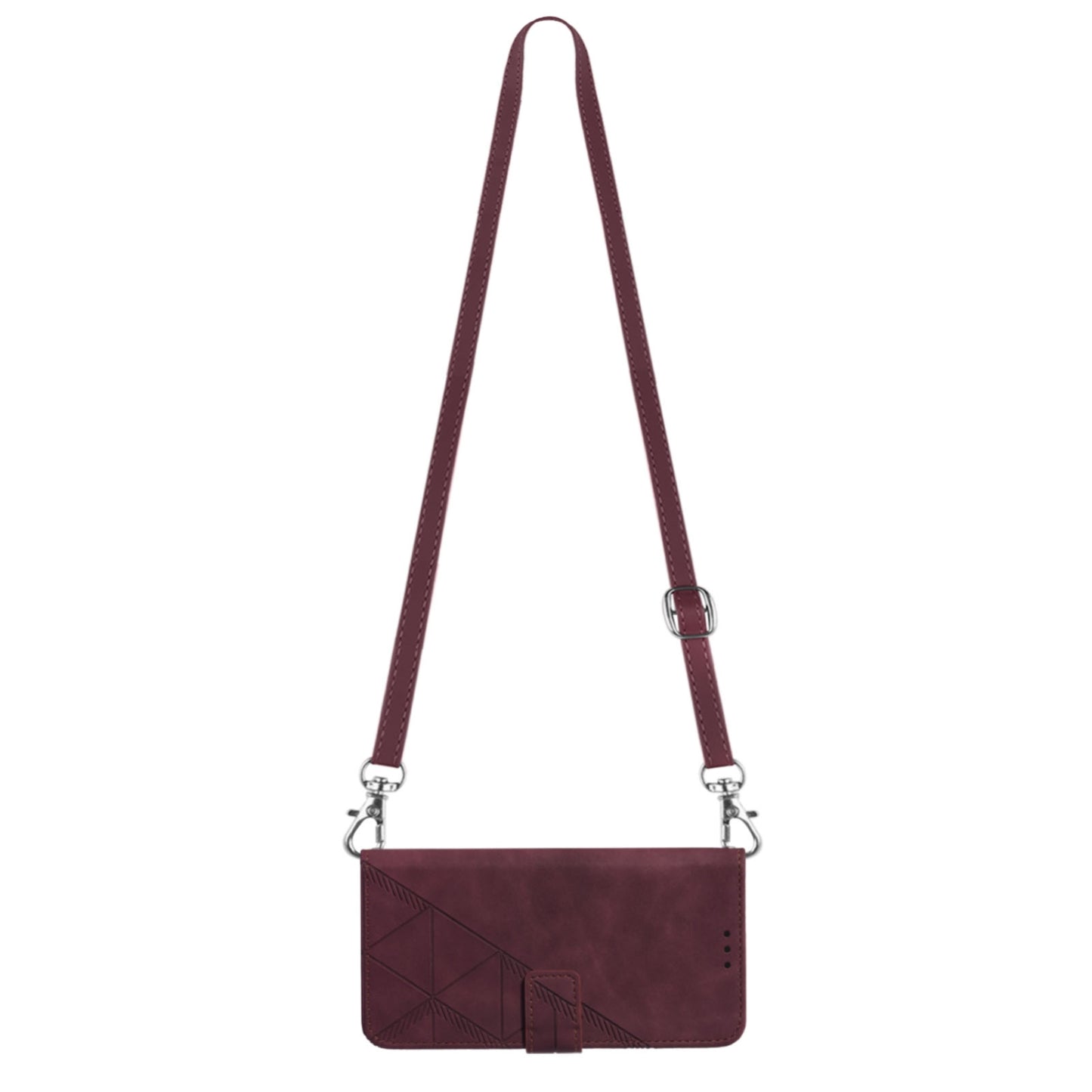 For Motorola Moto Edge 30 Pro / Edge+ 2022 Crossbody 3D Embossed Flip Leather Phone Case(Wine Red)