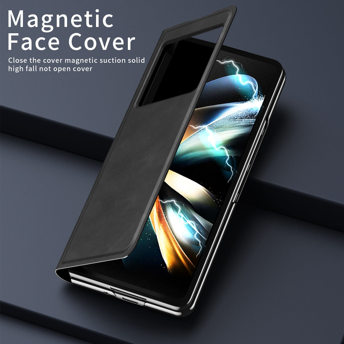 For Xiaomi Mix Fold 2 Celebrity Series Napa Texture Shockproof Phone Leather Case(Black)