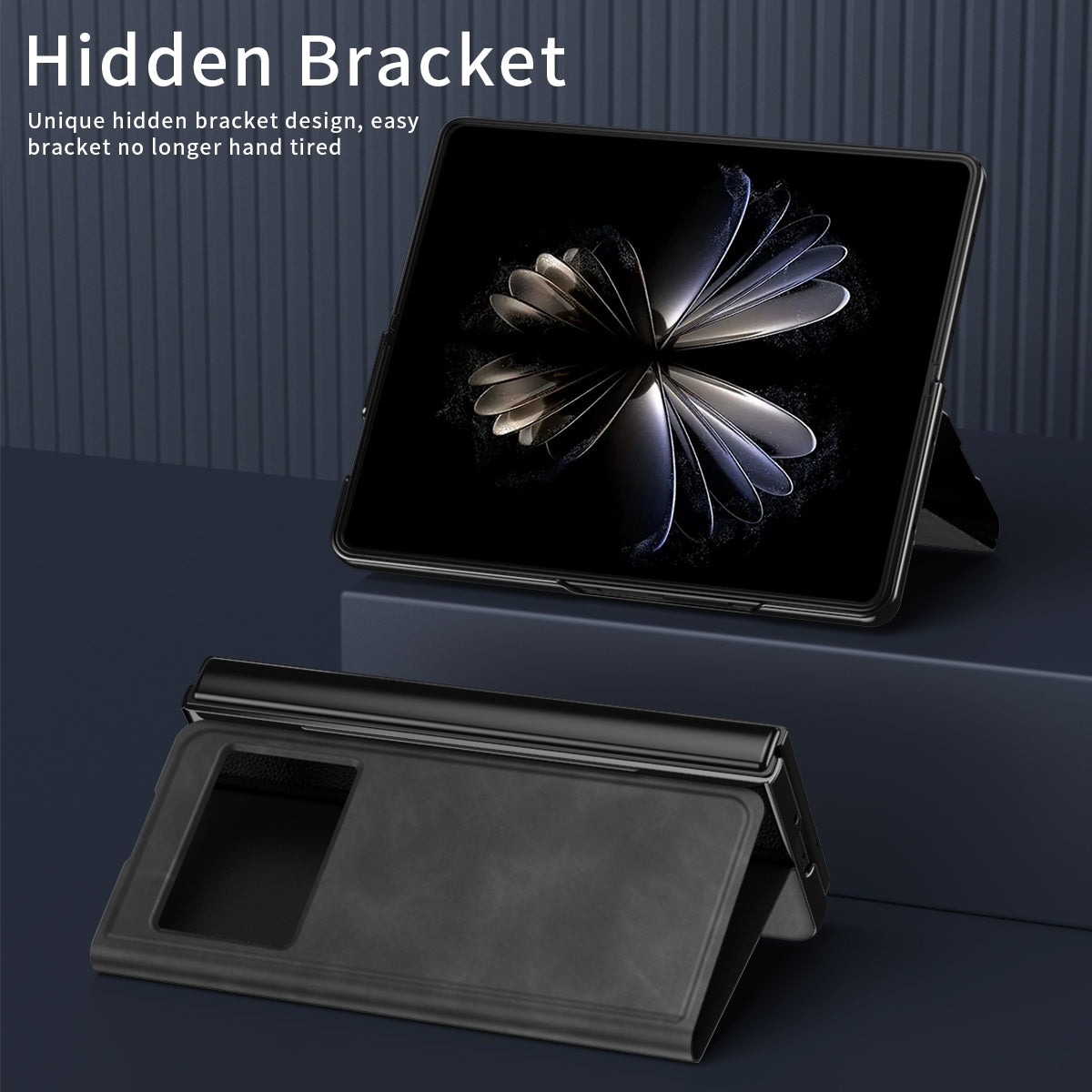 For Xiaomi Mix Fold 2 Celebrity Series Napa Texture Shockproof Phone Leather Case(Black)