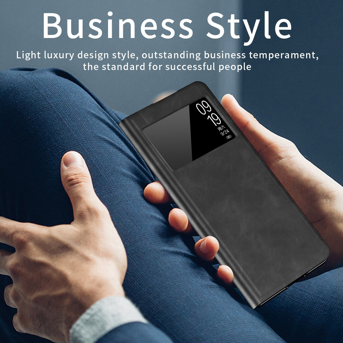 For Xiaomi Mix Fold 2 Celebrity Series Napa Texture Shockproof Phone Leather Case(Black)