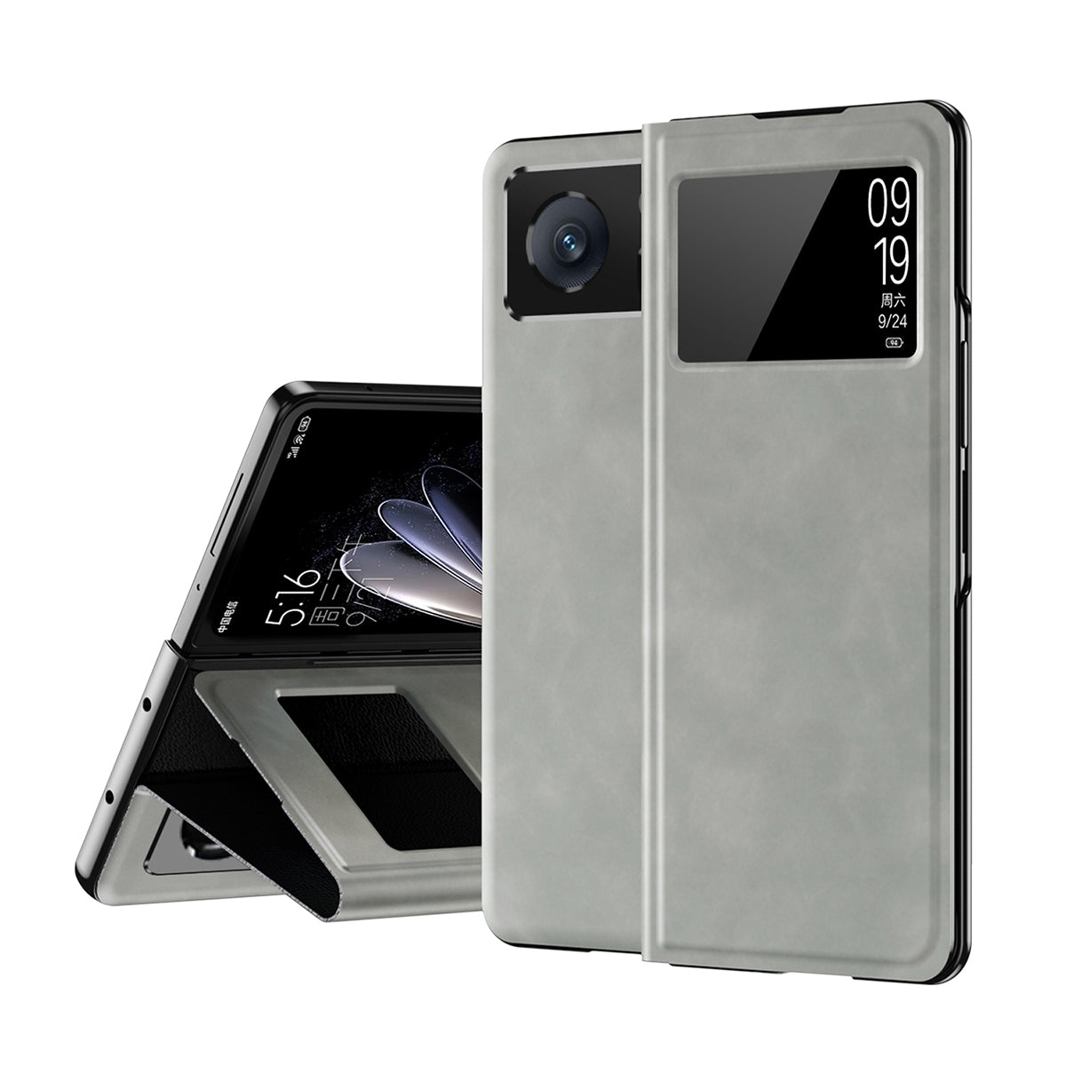 For Xiaomi Mix Fold 2 Celebrity Series Napa Texture Shockproof Phone Leather Case(White)