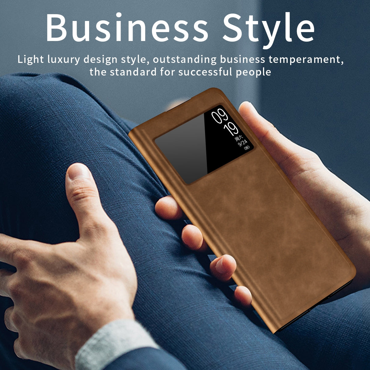 For Xiaomi Mix Fold 2 Celebrity Series Napa Texture Shockproof Phone Leather Case(Brown)