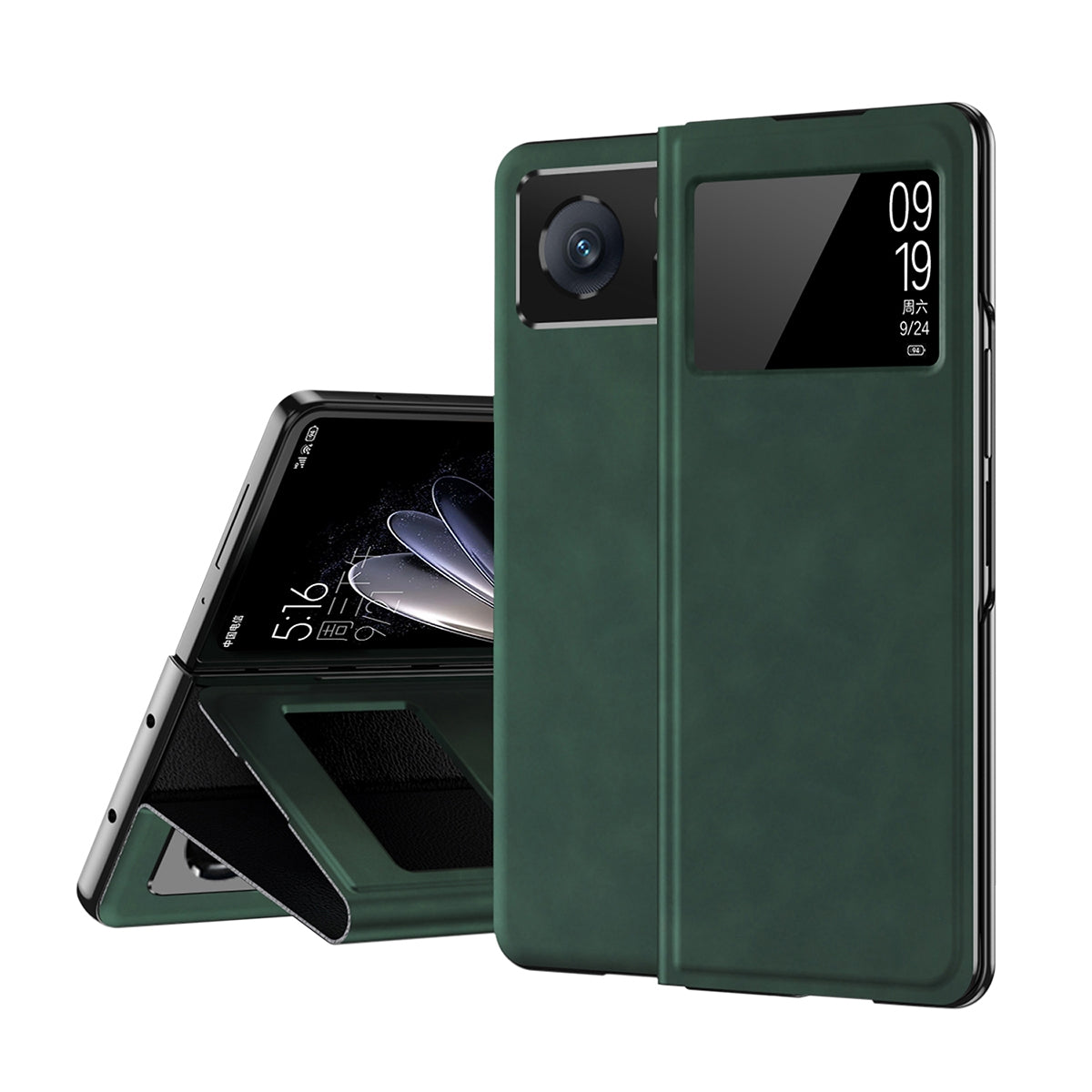 For Xiaomi Mix Fold 2 Celebrity Series Napa Texture Shockproof Phone Leather Case(Green)