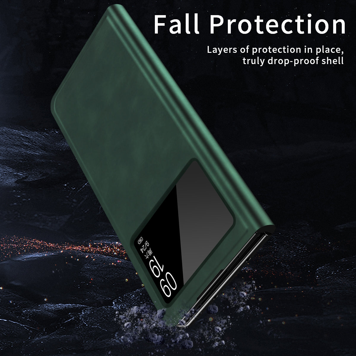 For Xiaomi Mix Fold 2 Celebrity Series Napa Texture Shockproof Phone Leather Case(Green)