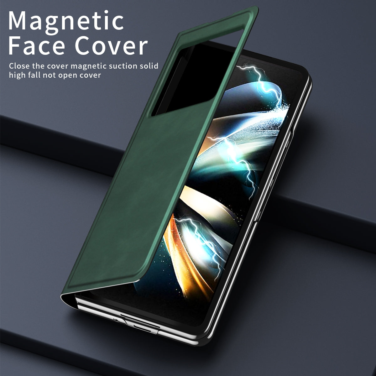 For Xiaomi Mix Fold 2 Celebrity Series Napa Texture Shockproof Phone Leather Case(Green)