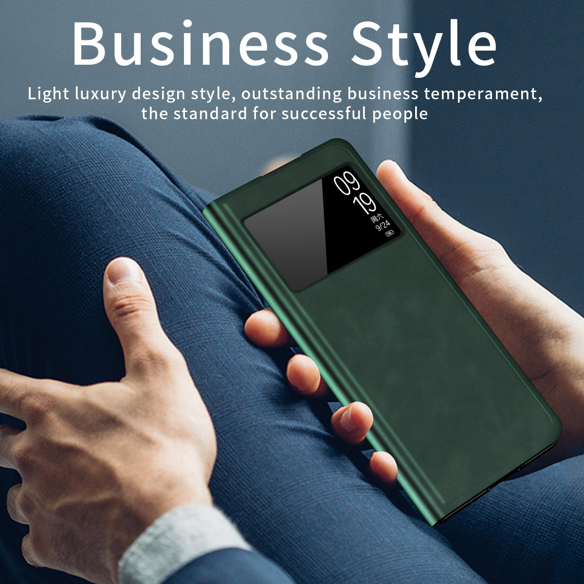 For Xiaomi Mix Fold 2 Celebrity Series Napa Texture Shockproof Phone Leather Case(Green)