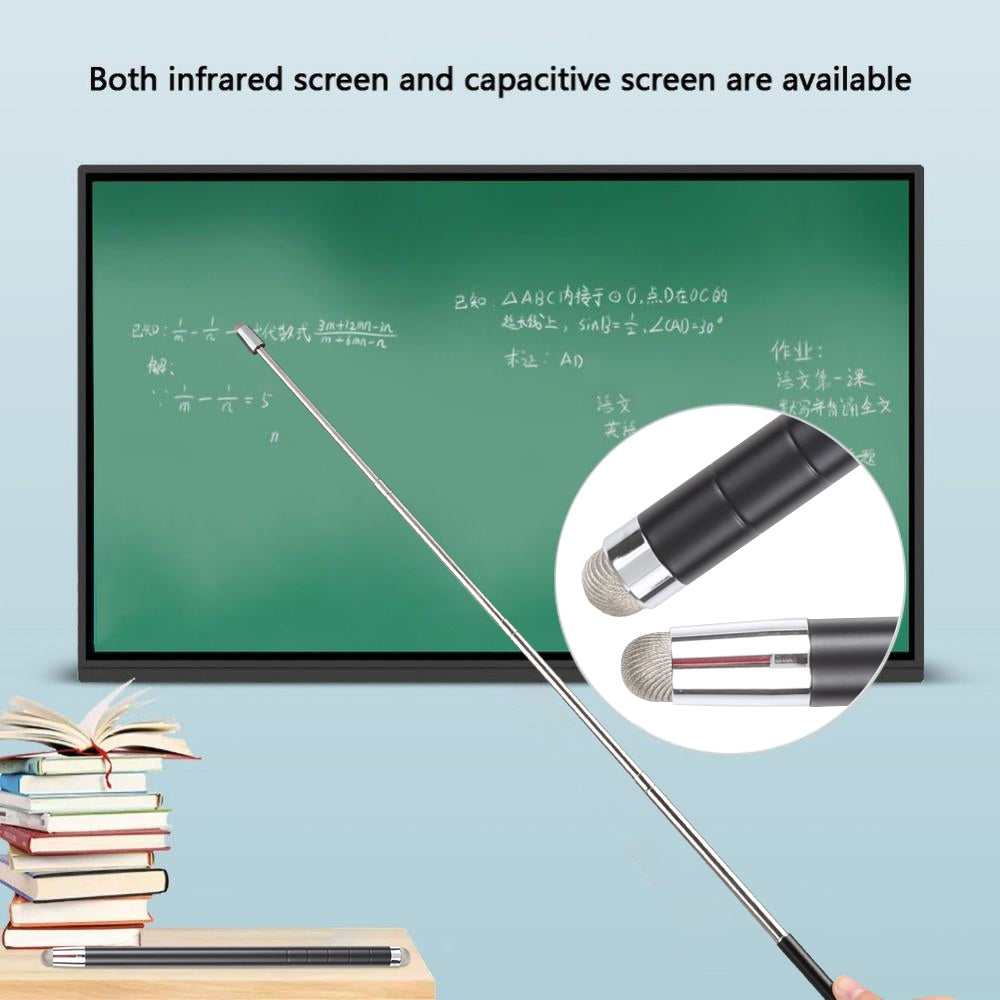 Universal Antenna Extended Double Cloth Head Stylus(Black)