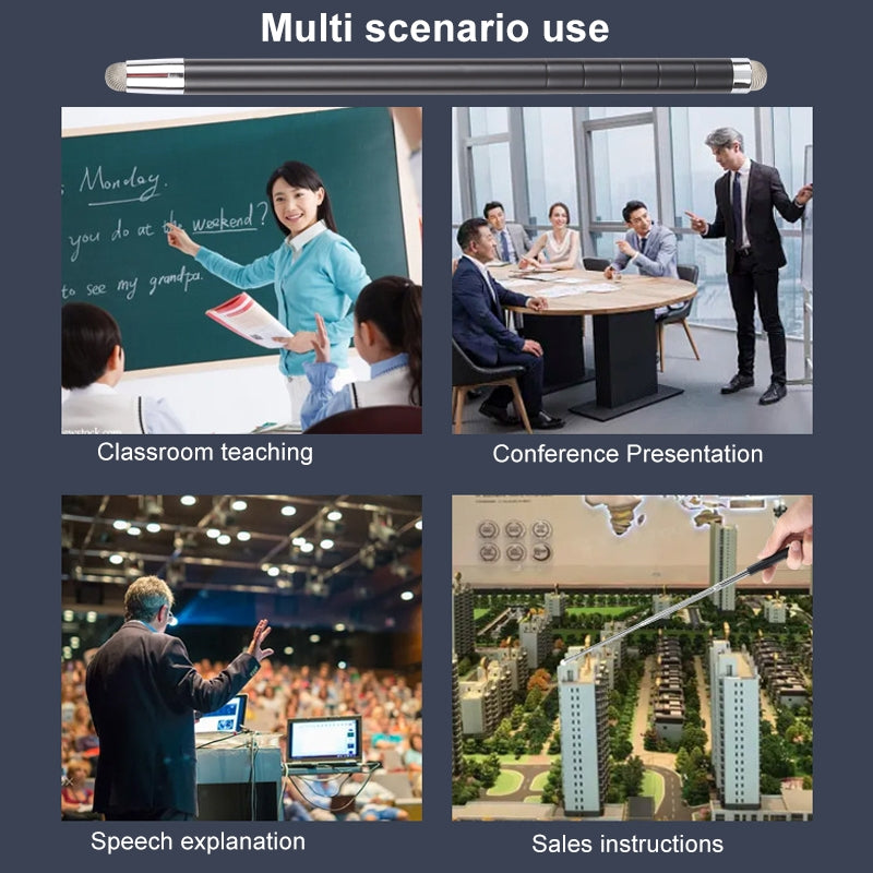 Universal Antenna Extended Double Cloth Head Stylus(Black)