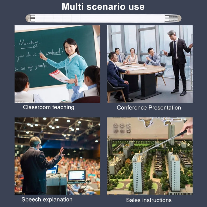 Universal Antenna Extended Double Cloth Head Stylus(White)