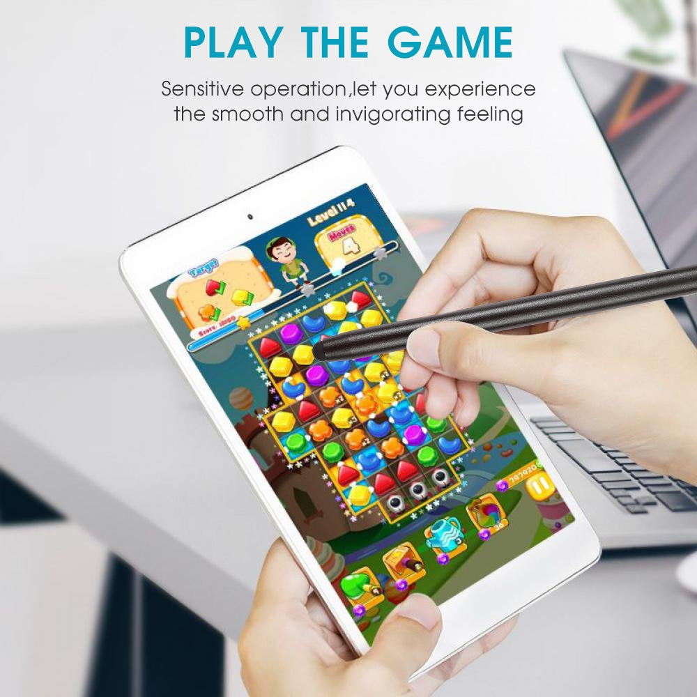 Universal Cloth Head + Silicone Head Stylus(Black)