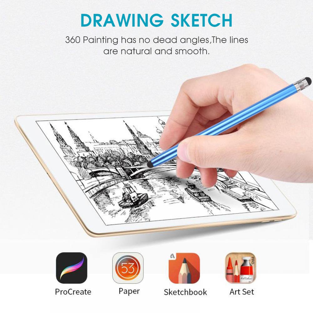 Universal Cloth Head + Silicone Head Stylus(Dark Blue)