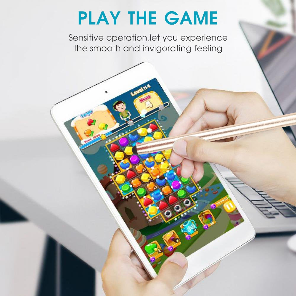 Universal Cloth Head + Silicone Head Stylus(Gold)