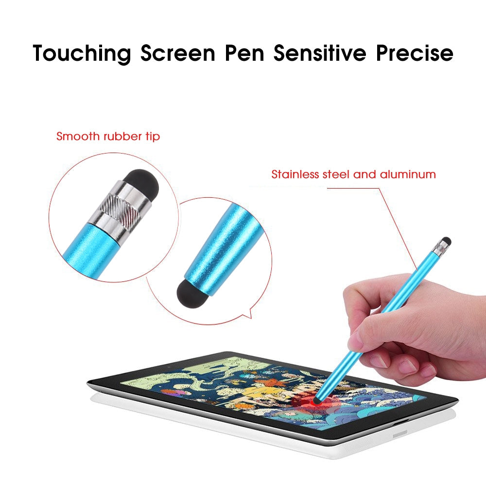 Universal Cloth Head + Silicone Head Stylus(Blue)