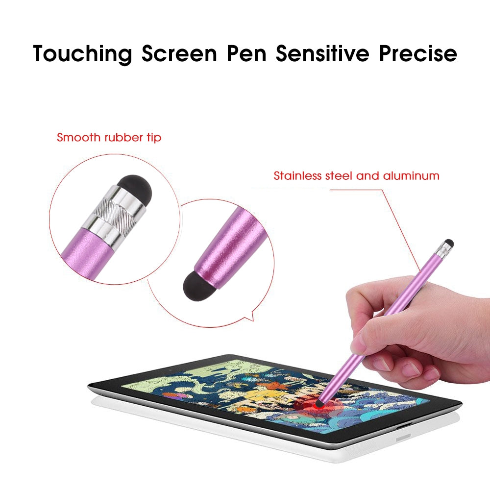 Universal Cloth Head + Silicone Head Stylus(Purple)