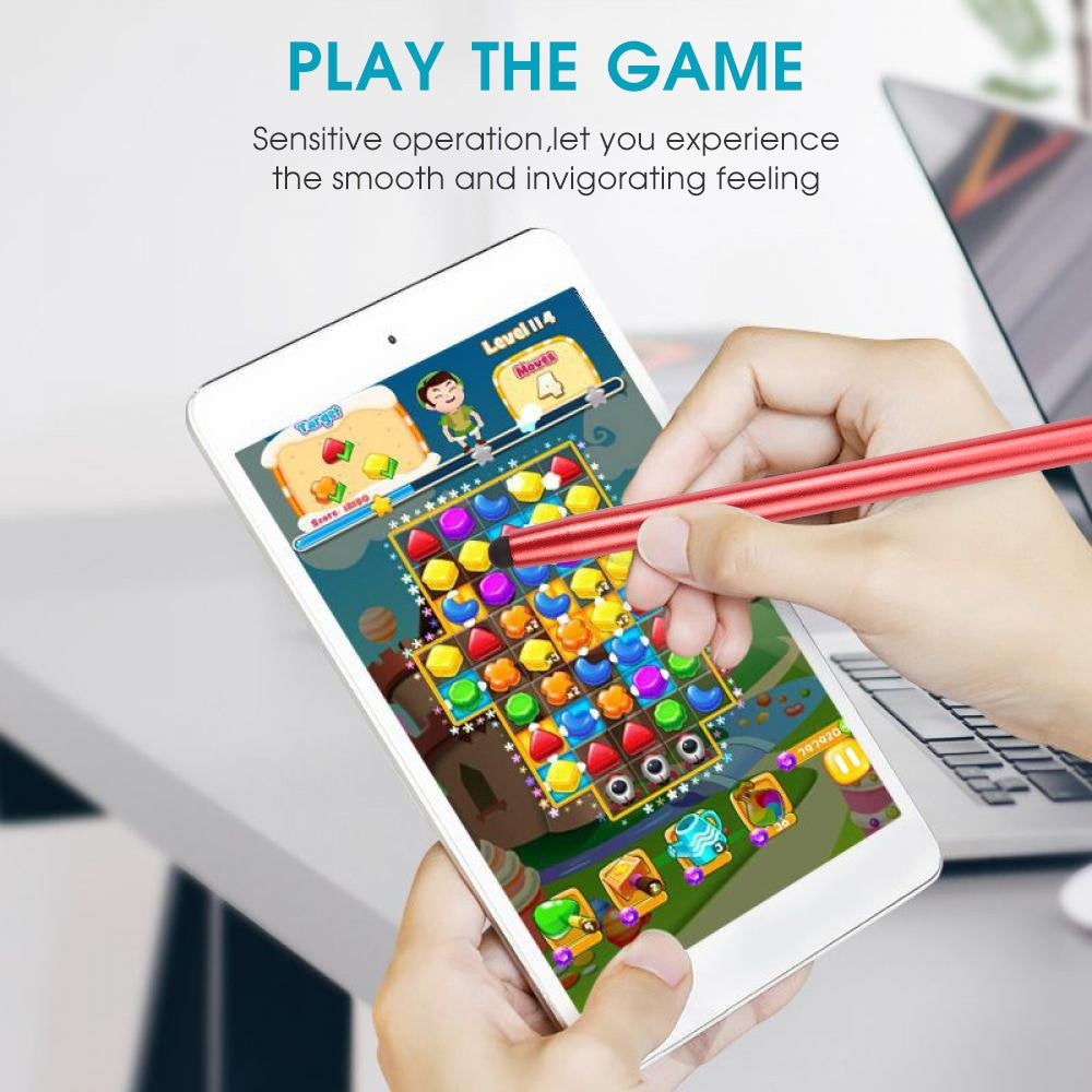 Universal Cloth Head + Silicone Head Stylus(Red)