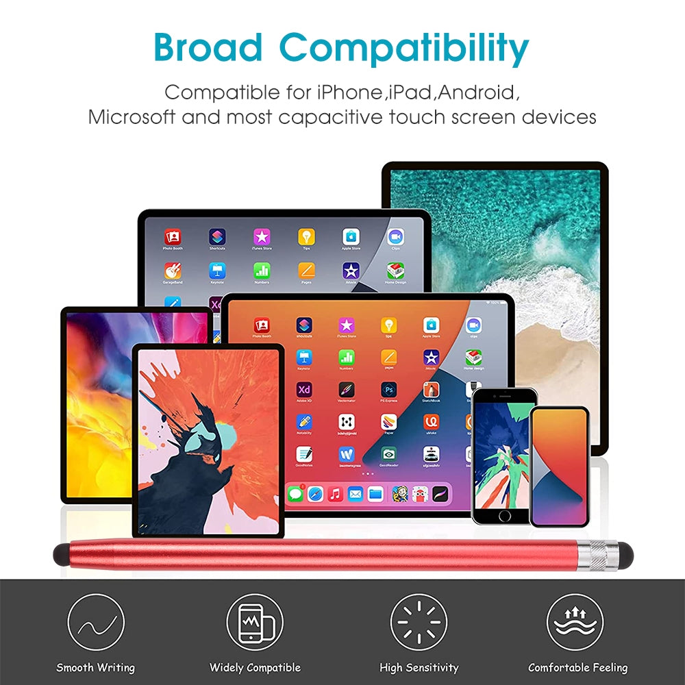 Universal Cloth Head + Silicone Head Stylus(Red)